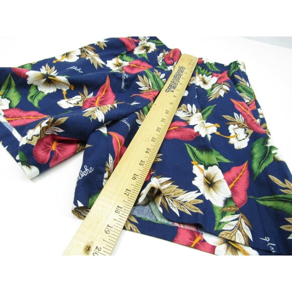Vtg Shannon Marie Hawaiian Floral Shorts Hibiscus Sz M USA Hawaii High Waist - Picture 5 of 6